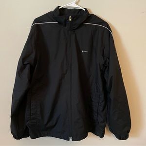 VINTAGE NIKE Black Windbreaker - Size M - 100% Polyester
